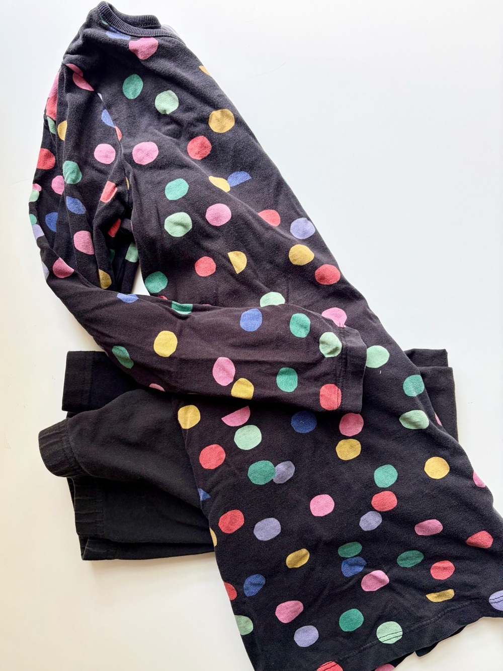 Hanna Andersson Polka Dot Dress w Leggings Set